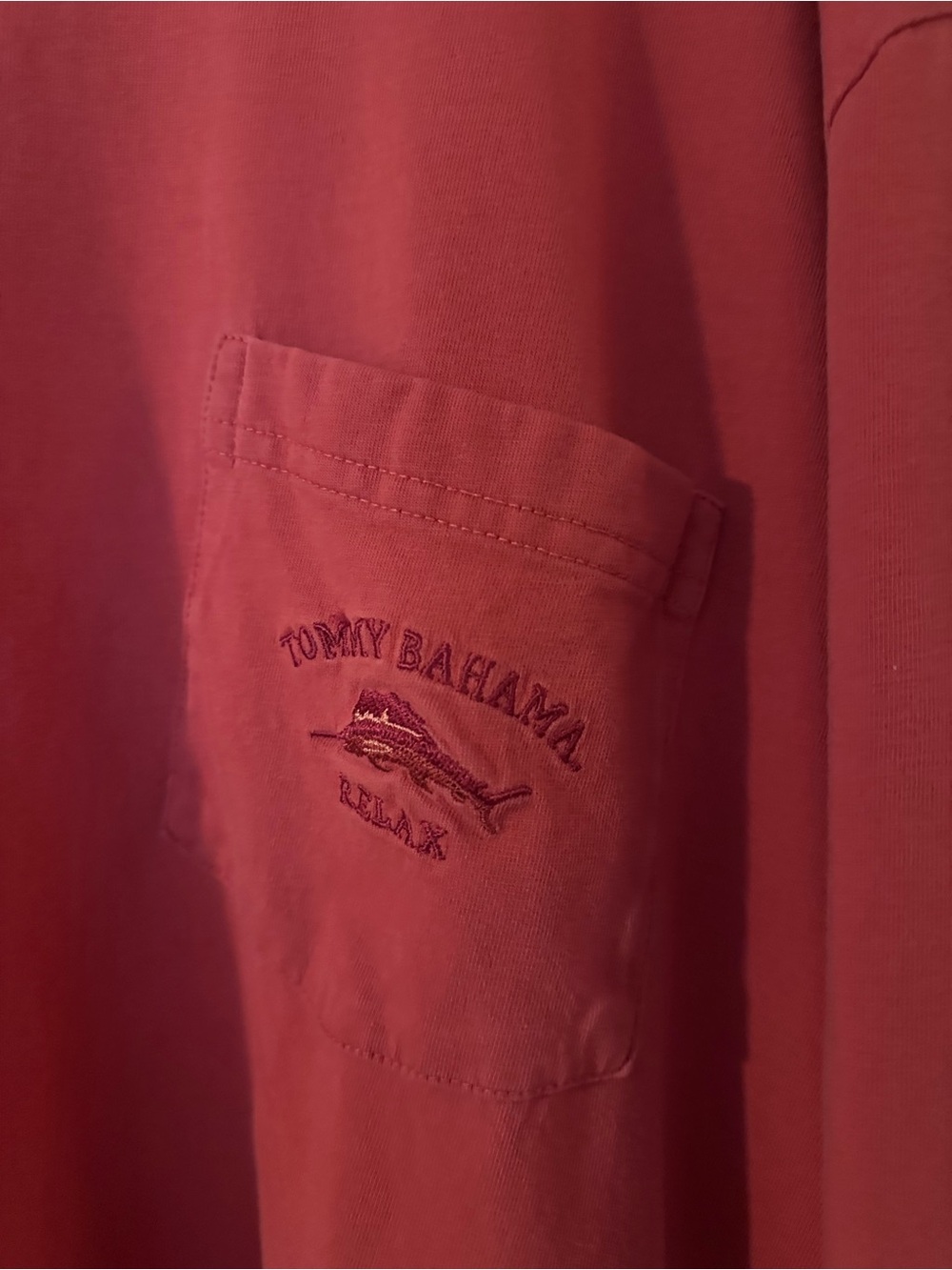 Tommy Bahama Red Short Sleeve Pocket Tee Red